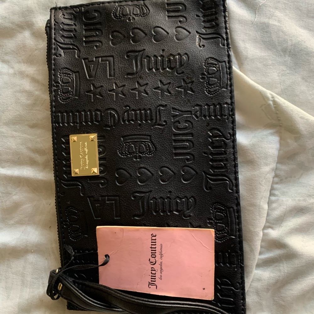 Juicy Couture Black Embossed Clutch